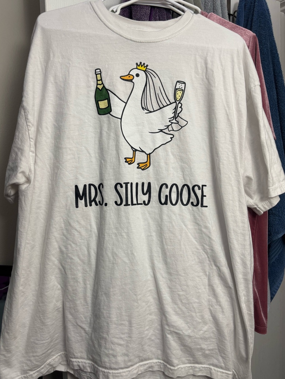 Comfort Colors White Graphic Tee with Crown Detail